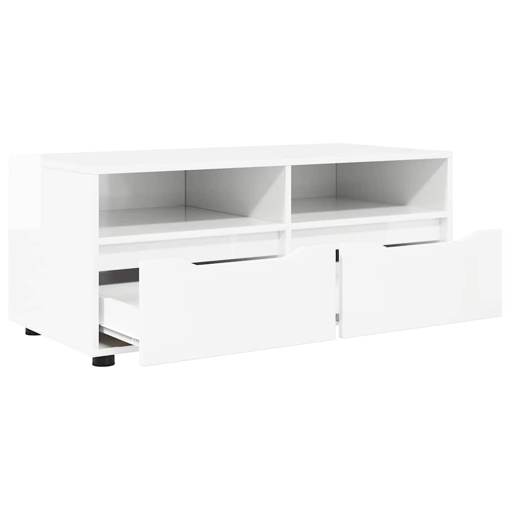 TV-Schränk Hochglanz Weiß 100 x 48 x 43 cm Holzwerkstoff