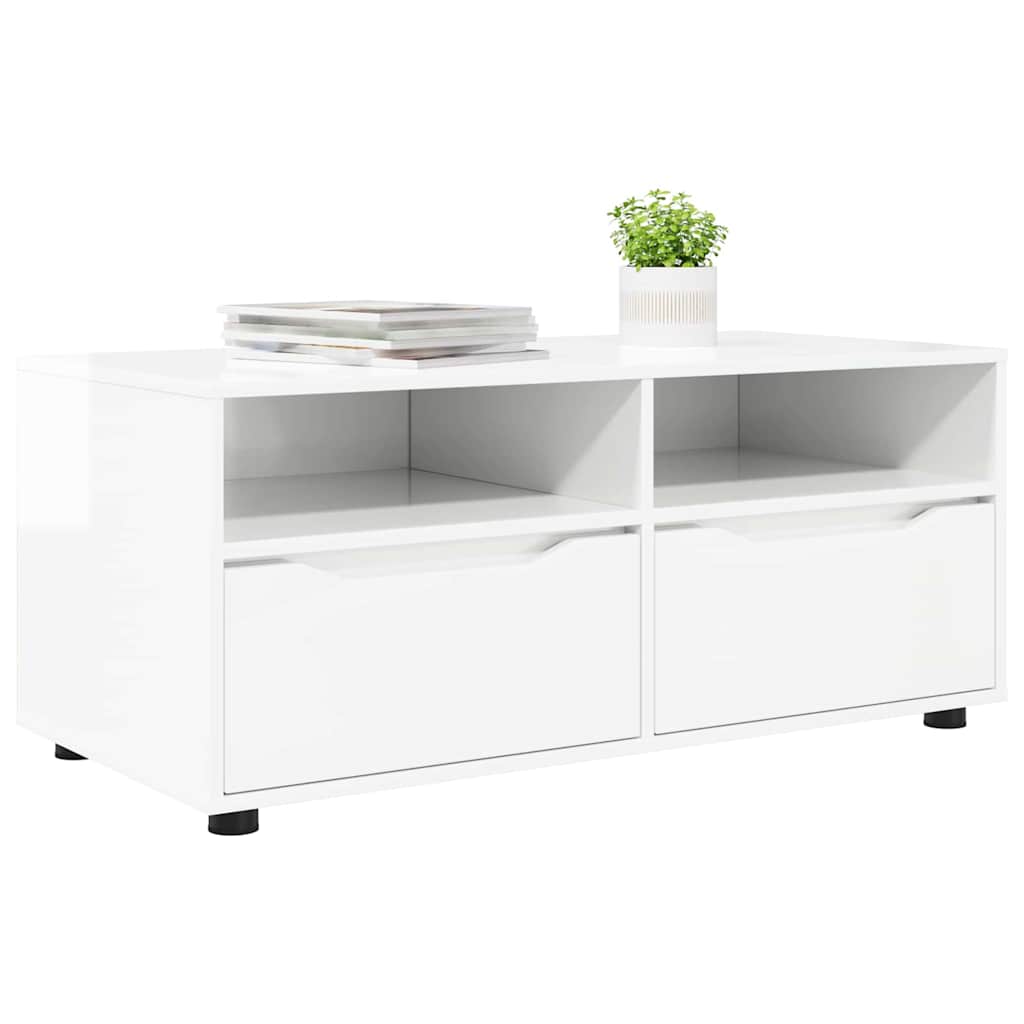 TV-Schränk Hochglanz Weiß 100 x 48 x 43 cm Holzwerkstoff