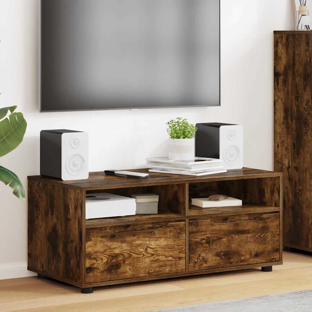 TV-Schränk Geräucherte Eiche 100 x 48 x 43 cm Holzwerkstoff