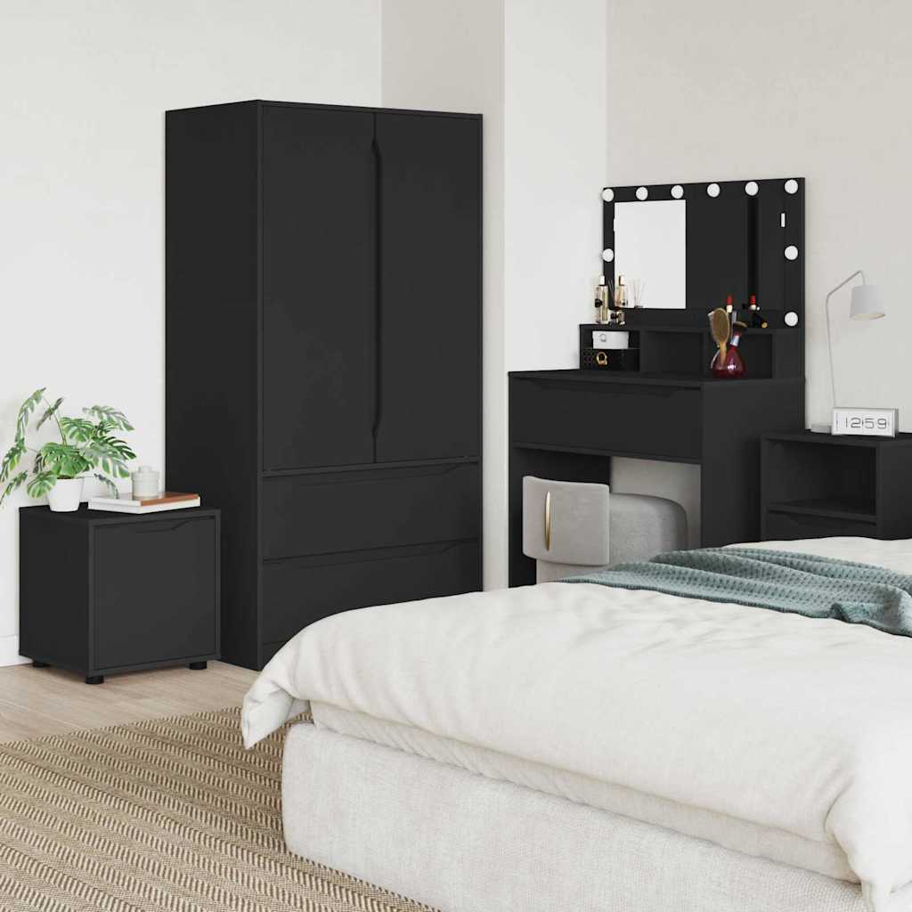 Badezimmerschrank Schwarz 40,5 x 40 x 44 cm Holzwerkstoff