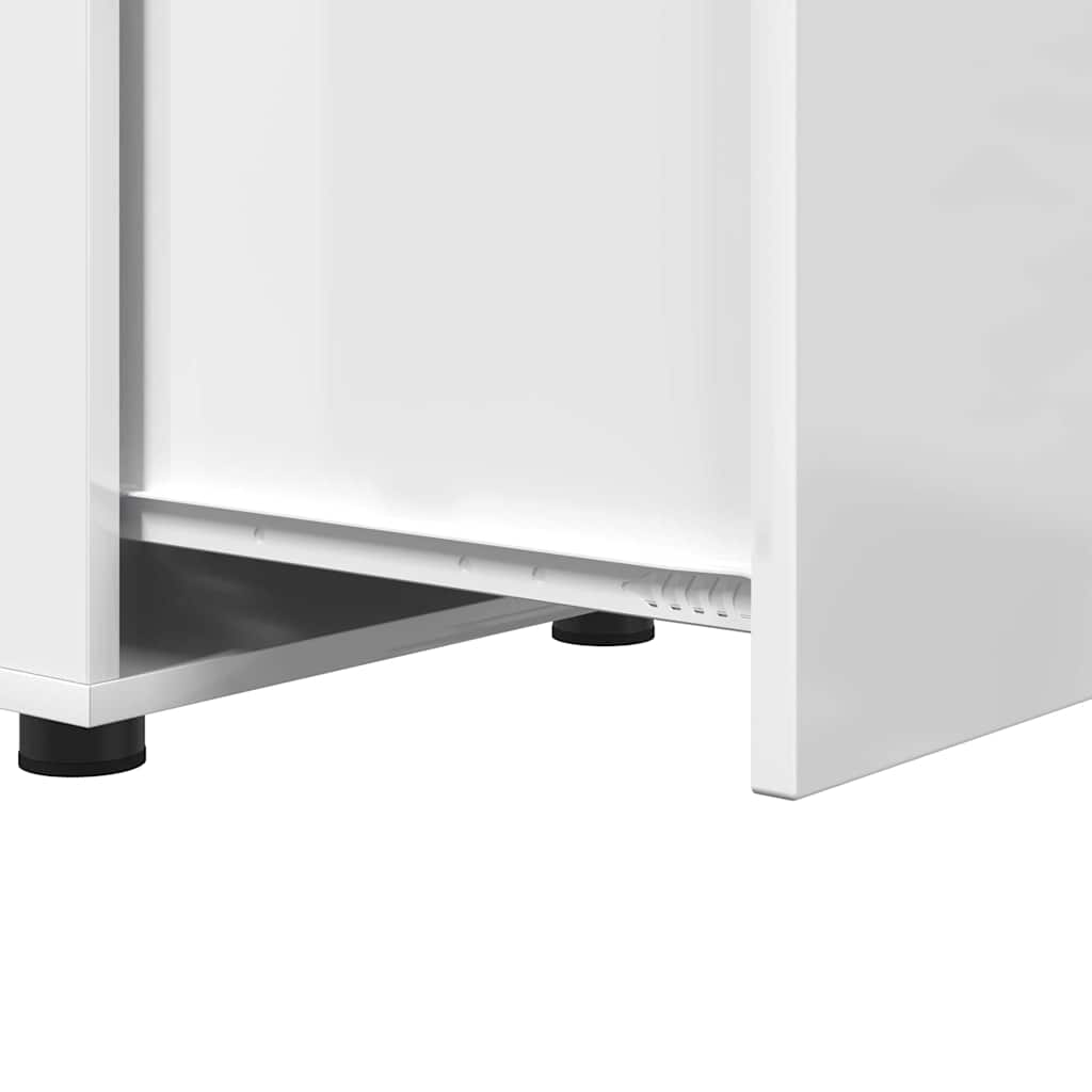 Badezimmerschrank Hochglanz Weiß 40,5 x 40 x 44 cm
