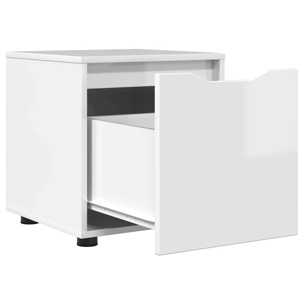 Badezimmerschrank Hochglanz Weiß 40,5 x 40 x 44 cm