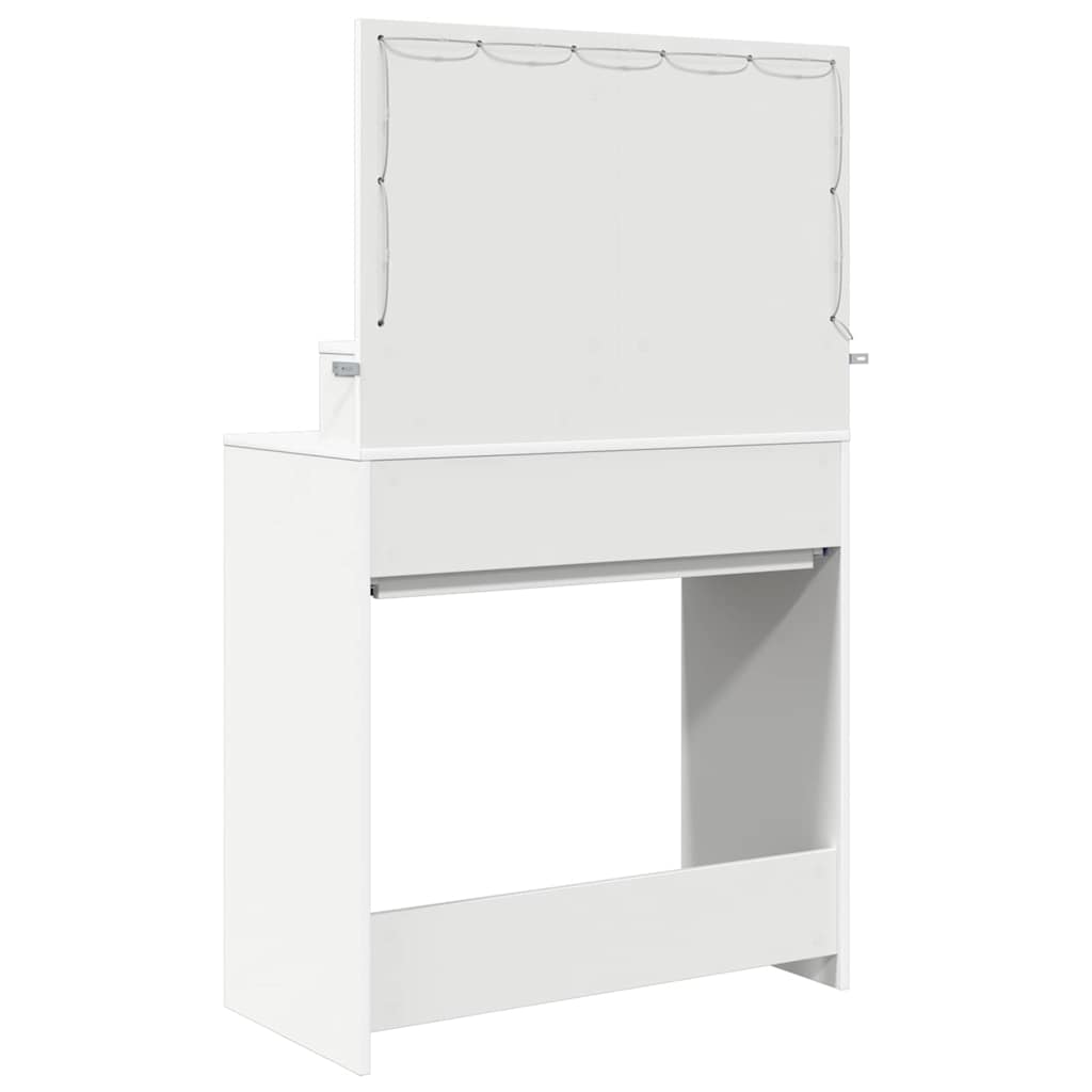 Schlafzimmer-Frisiertische mit Speicher Weiß 80 x 39,6 x 135 cm