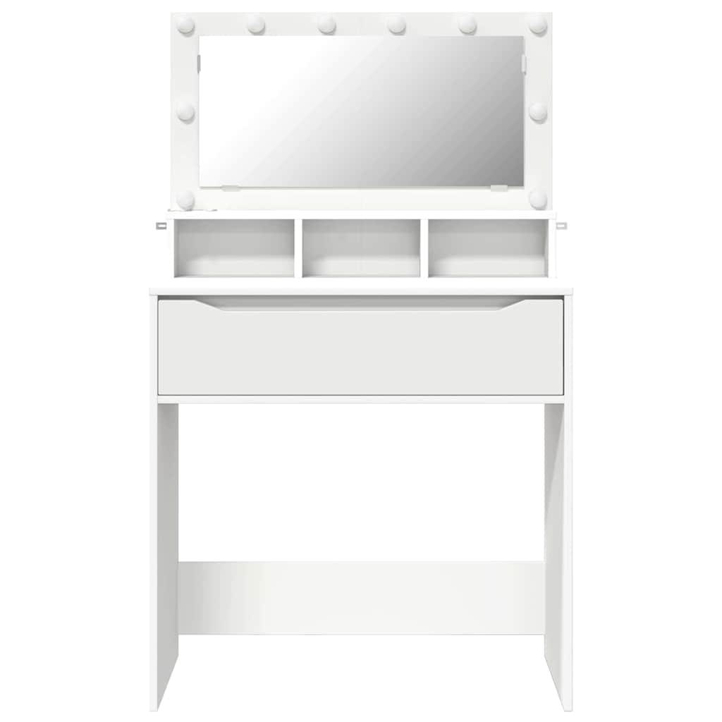 Schlafzimmer-Frisiertische mit Speicher Weiß 80 x 39,6 x 135 cm