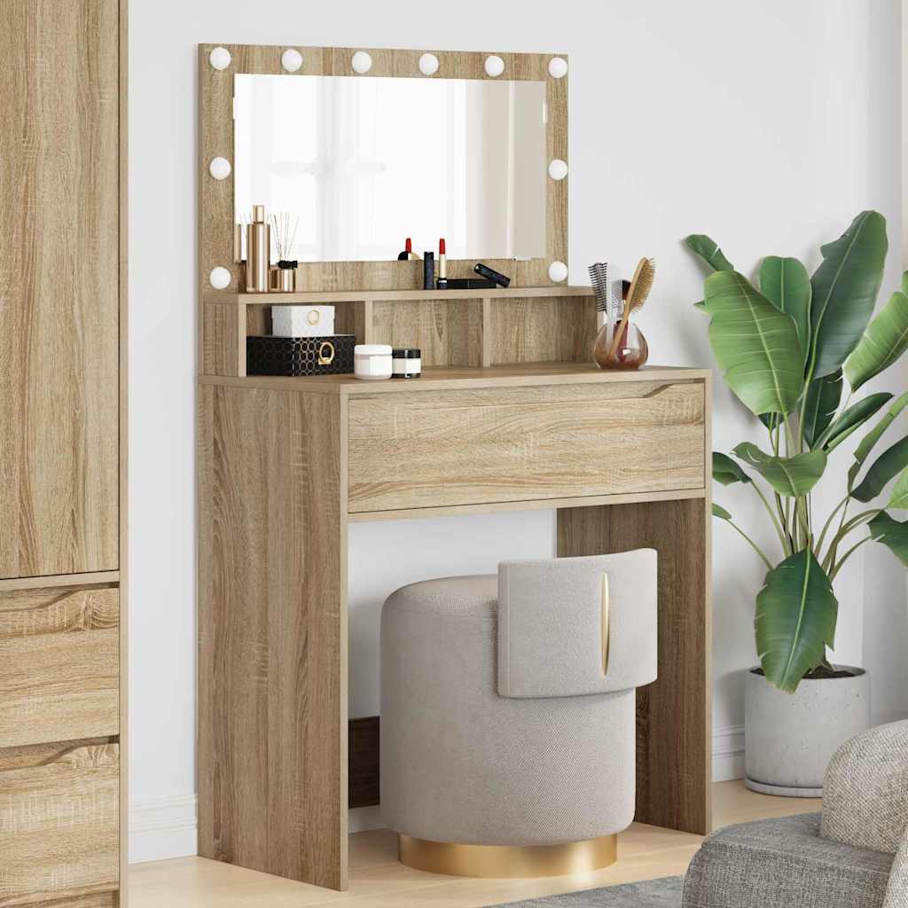 Schlafzimmer-Frisiertische Sonoma-Eiche 80 x 39,6 x 135 cm