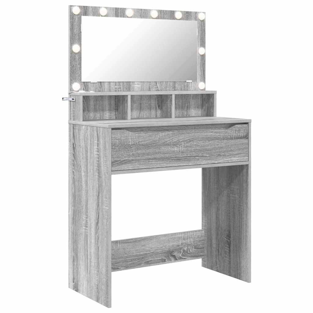 Schlafzimmer-Frisiertische Graues Sonoma 80 x 39,6 x 135 cm