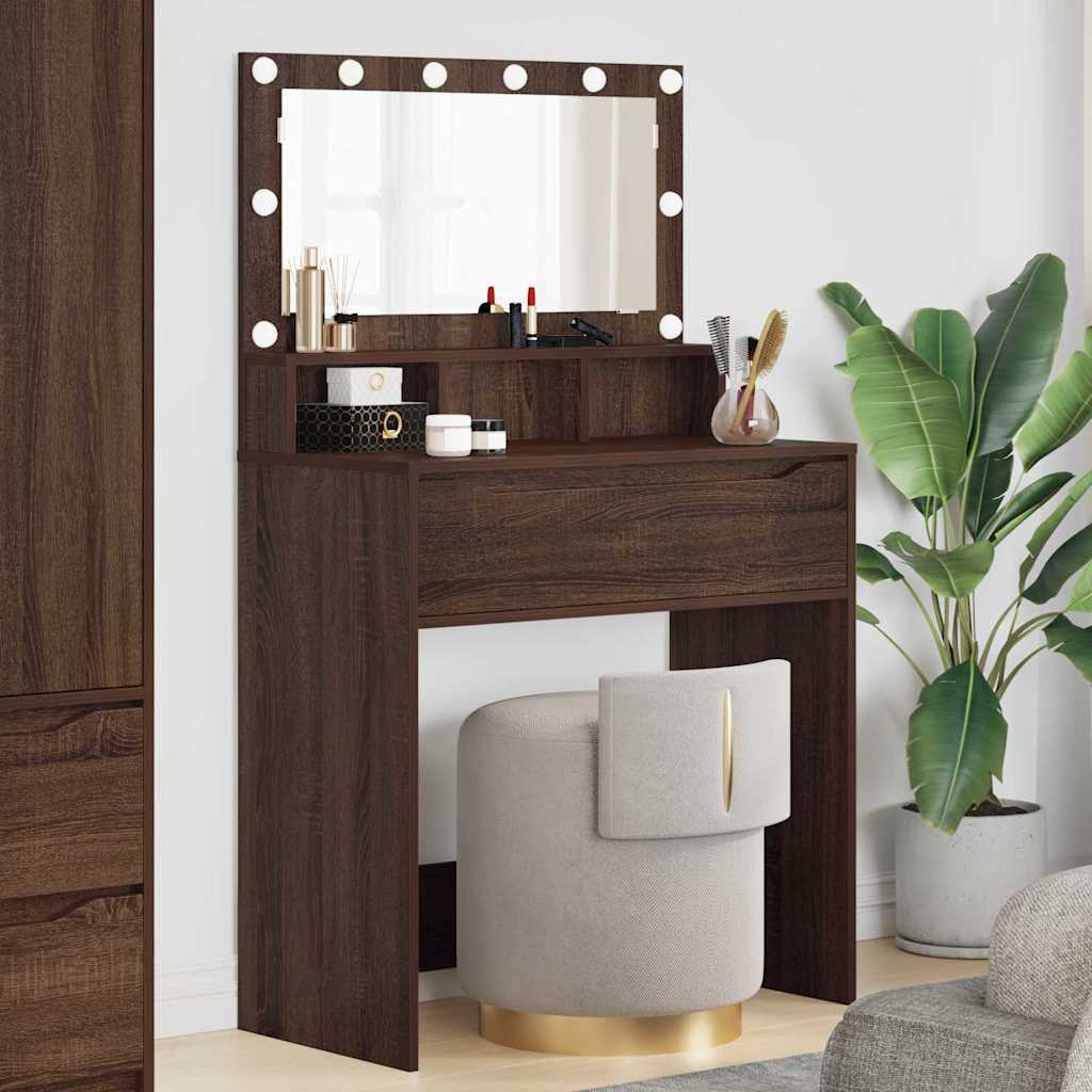 Schlafzimmer-Frisiertische mit Schubladen Braun Eichen-Optik