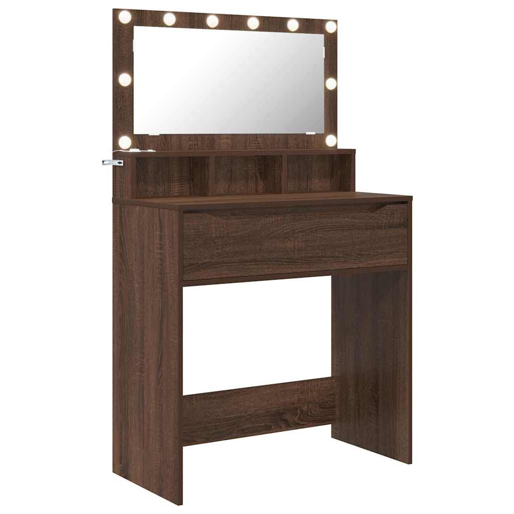 Schlafzimmer-Frisiertische mit Schubladen Braun Eichen-Optik
