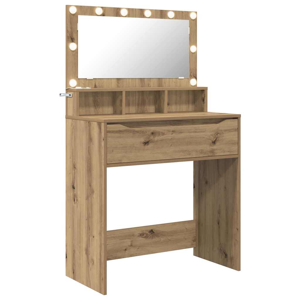 Schlafzimmer-Frisiertische Artisan-Eiche 80 x 39,6 x 135 cm