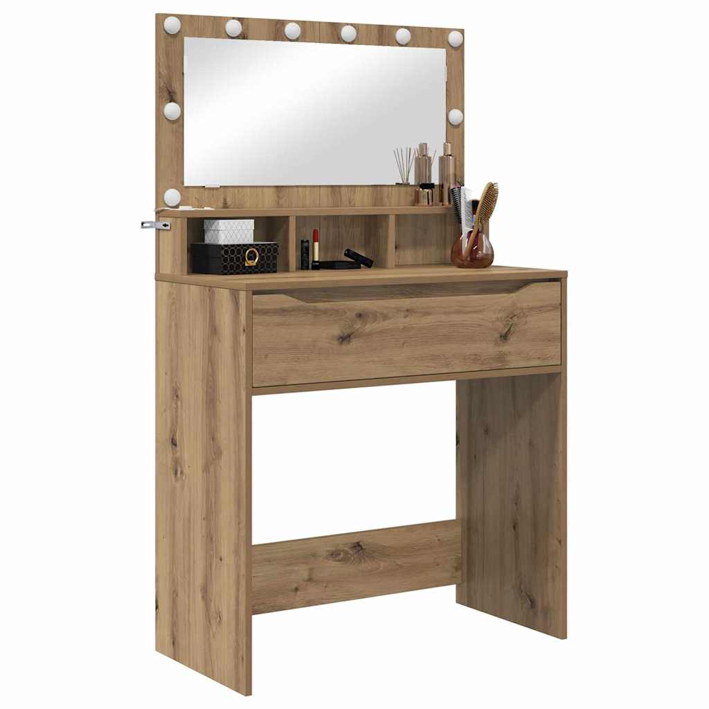 Schlafzimmer-Frisiertische Artisan-Eiche 80 x 39,6 x 135 cm