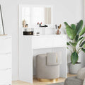 Schlafzimmer-Frisiertische mit Speicher Weiß 80 x 39,6 x 135 cm