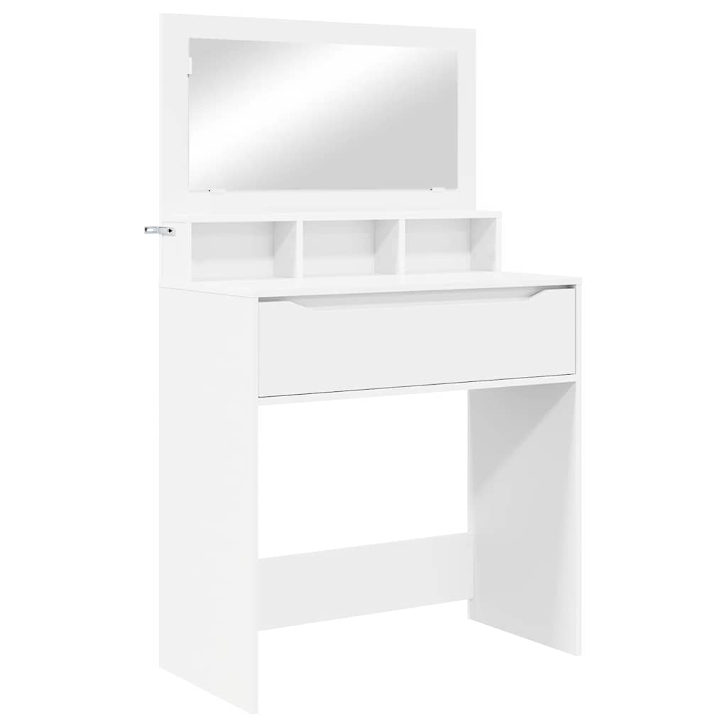 Schlafzimmer-Frisiertische mit Speicher Weiß 80 x 39,6 x 135 cm