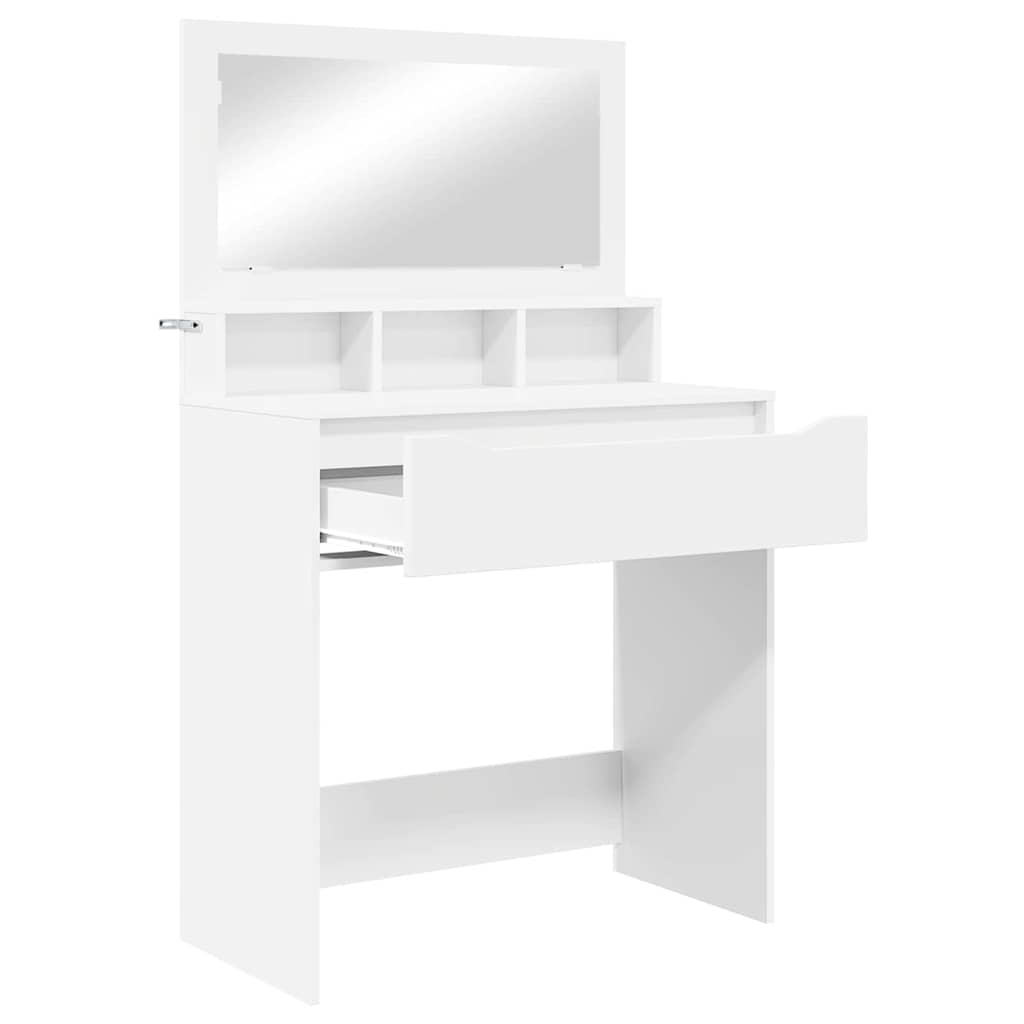 Schlafzimmer-Frisiertische mit Speicher Weiß 80 x 39,6 x 135 cm