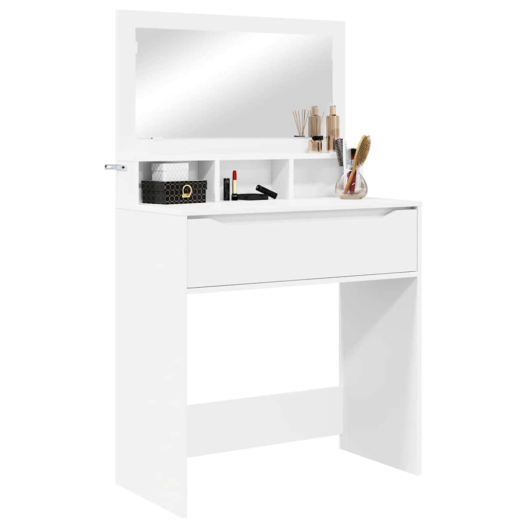 Schlafzimmer-Frisiertische mit Speicher Weiß 80 x 39,6 x 135 cm