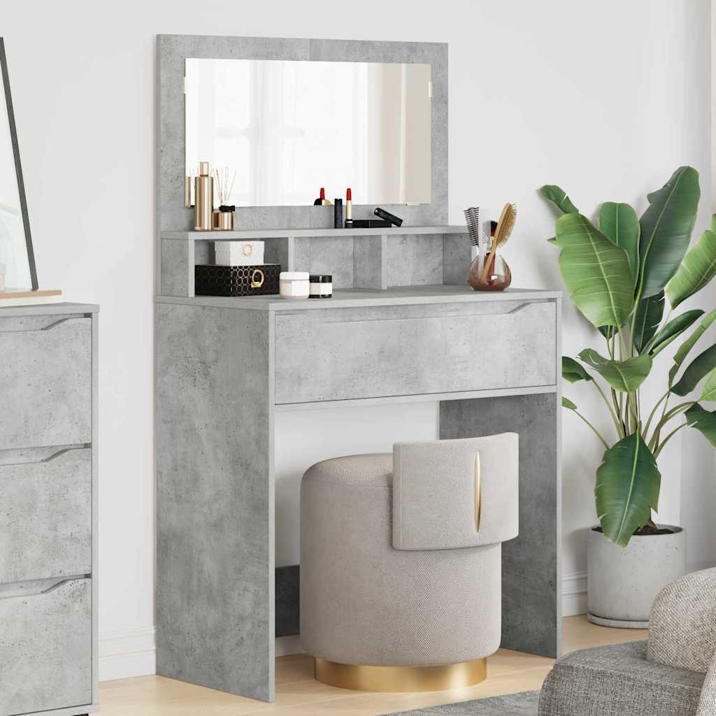 Schlafzimmer-Frisiertische Beton Grau 80 x 39,6 x 135 cm
