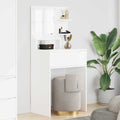 Schlafzimmer-Frisiertische mit Regal Weiß 80 x 39,6 x 135 cm