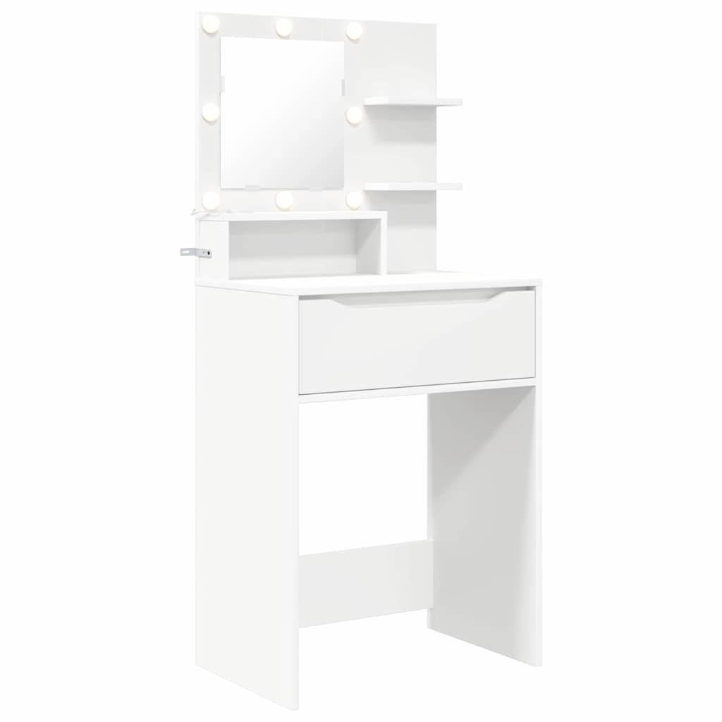 Schlafzimmer-Frisiertische mit Regal Weiß 80 x 39,6 x 135 cm