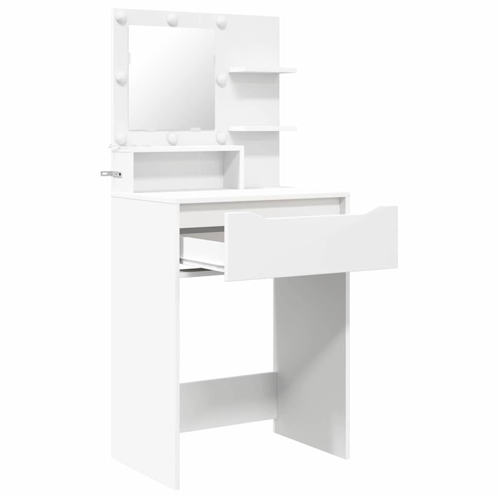 Schlafzimmer-Frisiertische mit Regal Weiß 80 x 39,6 x 135 cm
