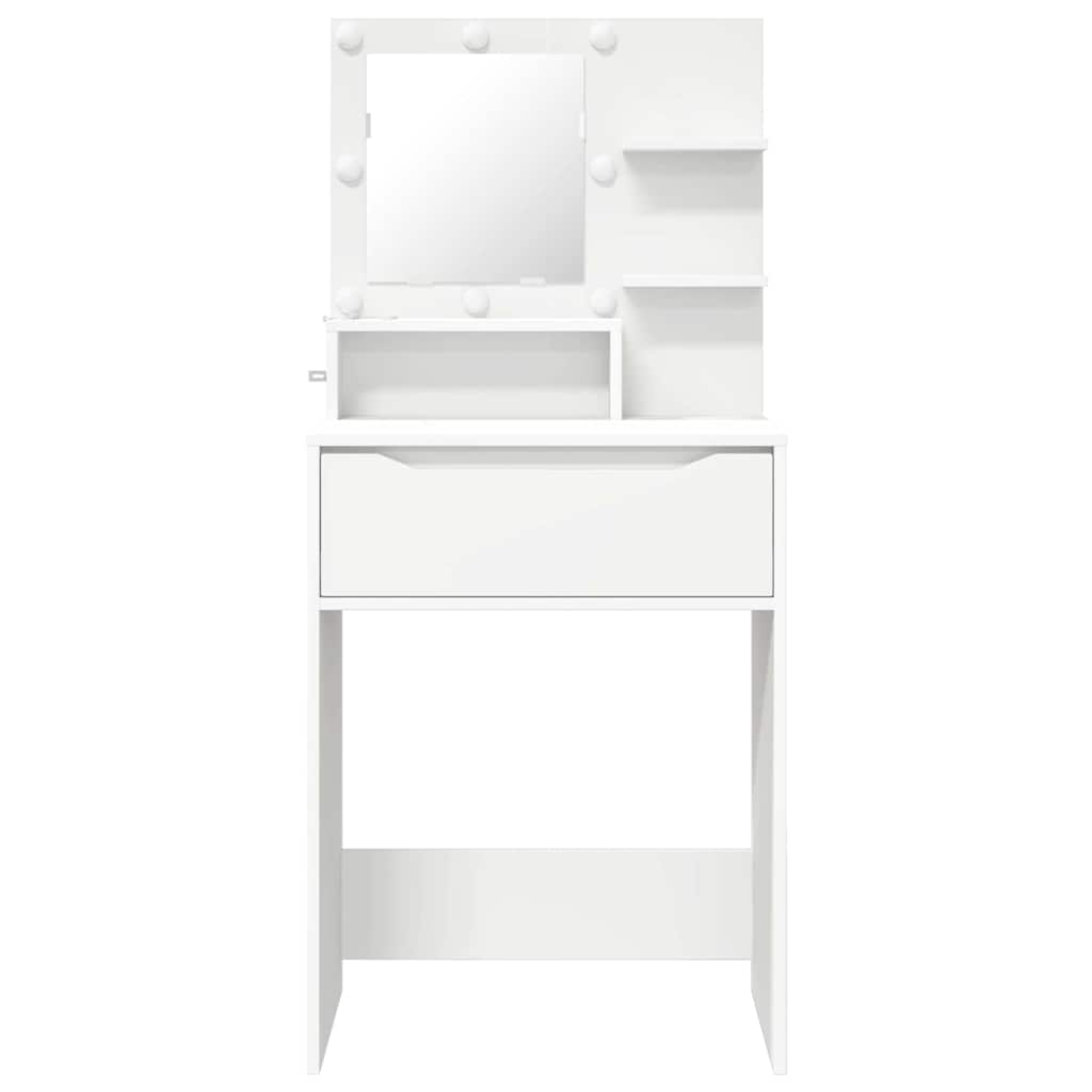 Schlafzimmer-Frisiertische mit Regal Weiß 80 x 39,6 x 135 cm