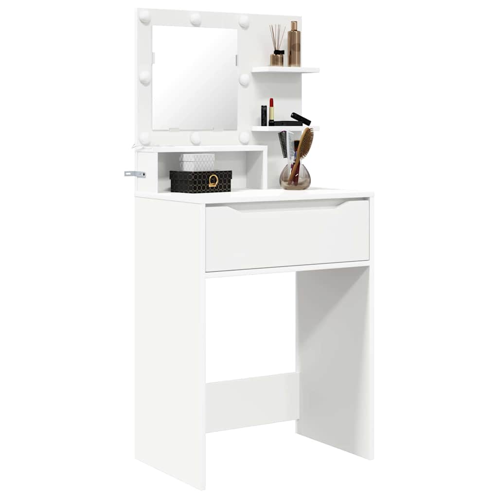 Schlafzimmer-Frisiertische mit Regal Weiß 80 x 39,6 x 135 cm