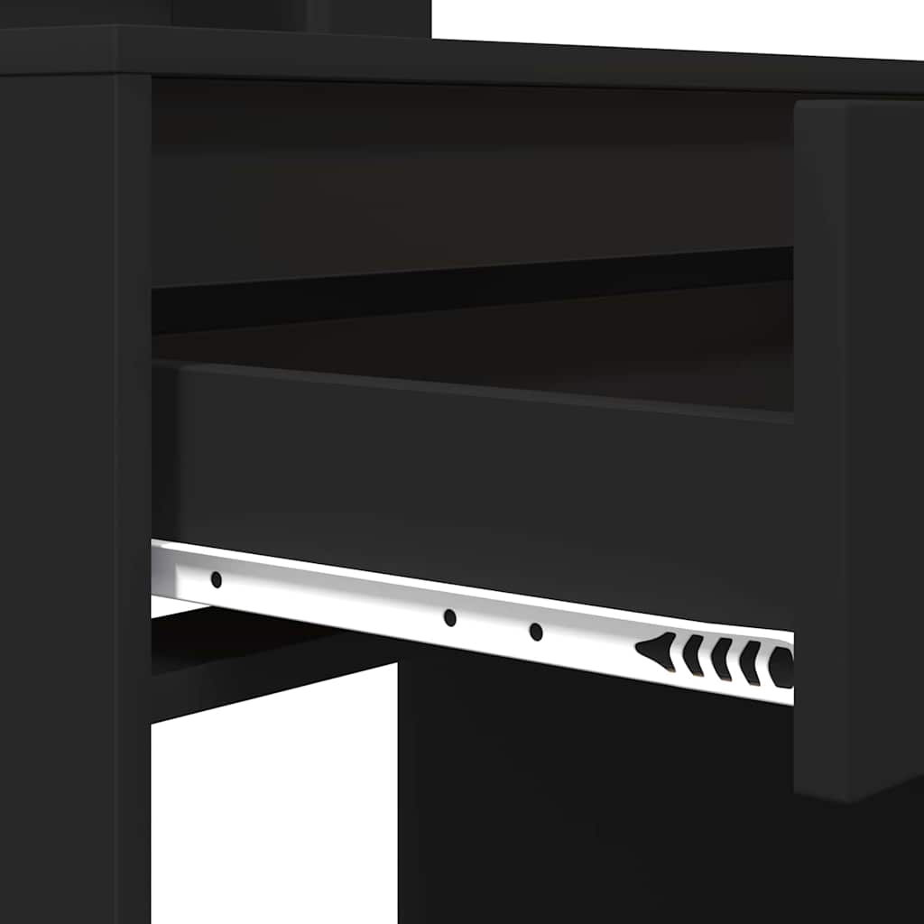 Schlafzimmer-Frisiertische mit Regal Schwarz 80 x 39,6 x 135 cm