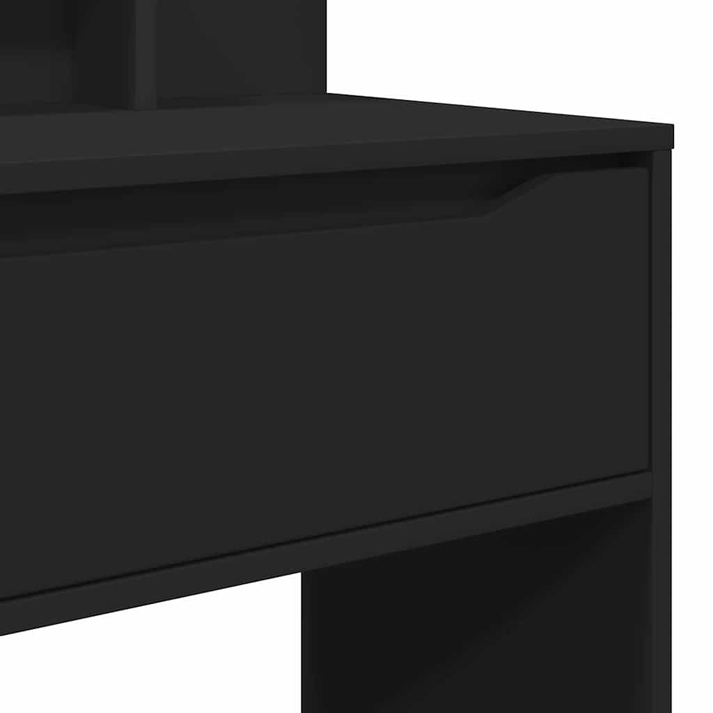Schlafzimmer-Frisiertische mit Regal Schwarz 80 x 39,6 x 135 cm