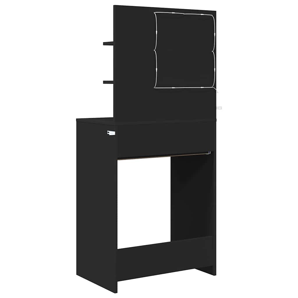 Schlafzimmer-Frisiertische mit Regal Schwarz 80 x 39,6 x 135 cm