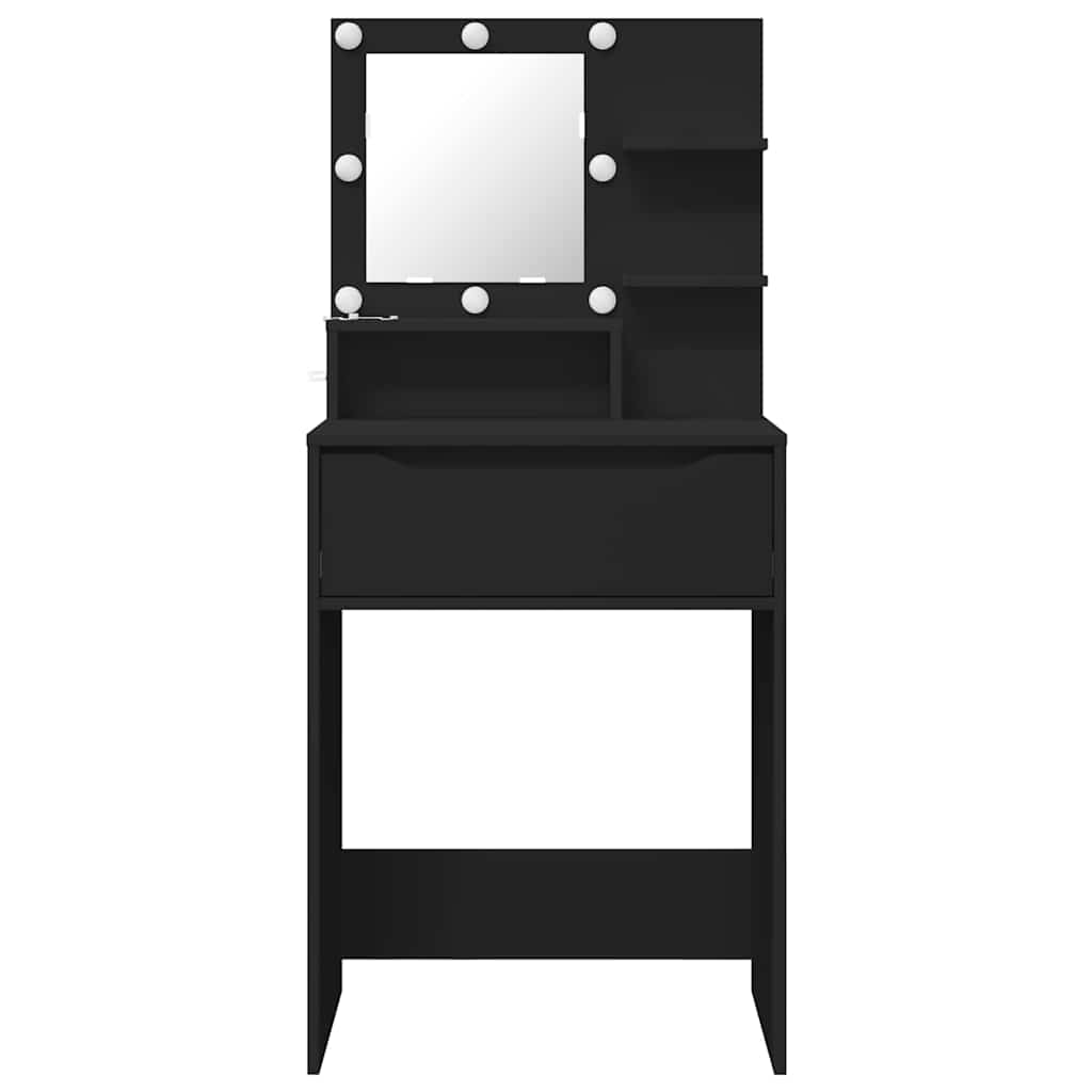 Schlafzimmer-Frisiertische mit Regal Schwarz 80 x 39,6 x 135 cm