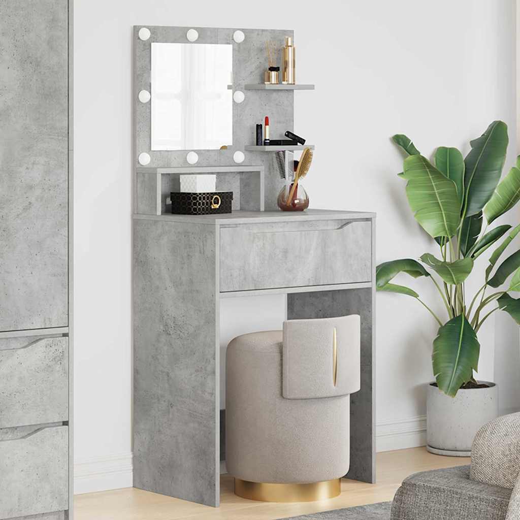 Schlafzimmer-Frisiertische Beton Grau 80 x 39,6 x 135 cm