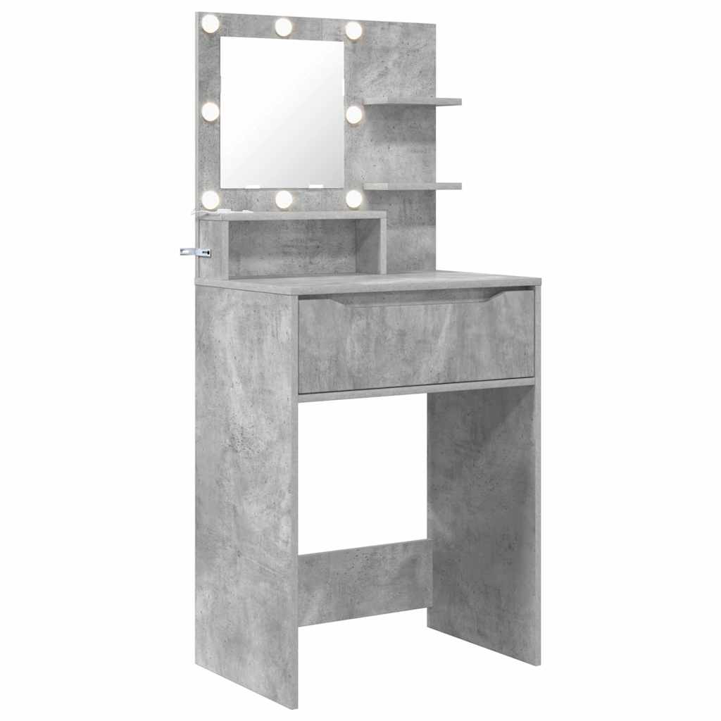 Schlafzimmer-Frisiertische Beton Grau 80 x 39,6 x 135 cm