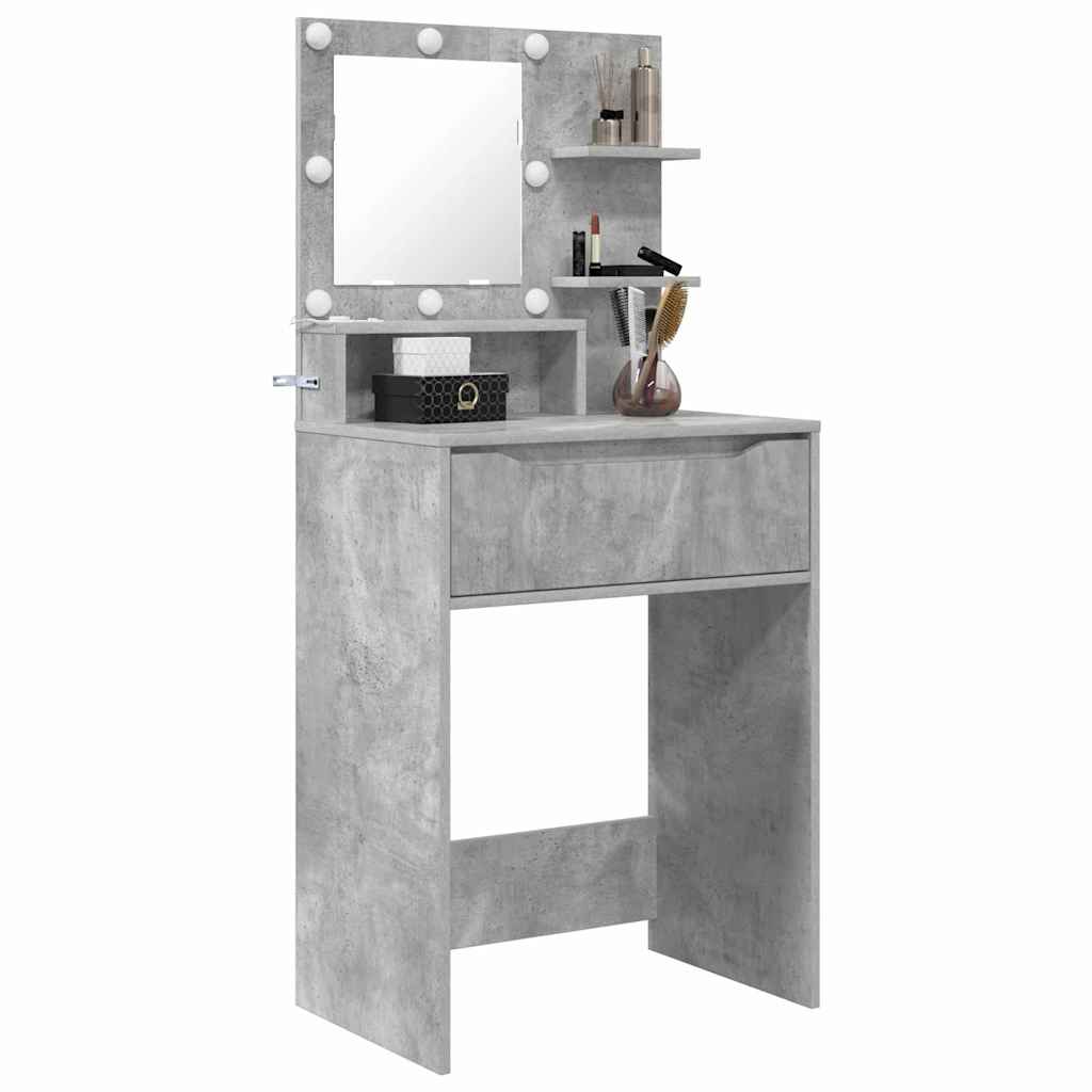 Schlafzimmer-Frisiertische Beton Grau 80 x 39,6 x 135 cm