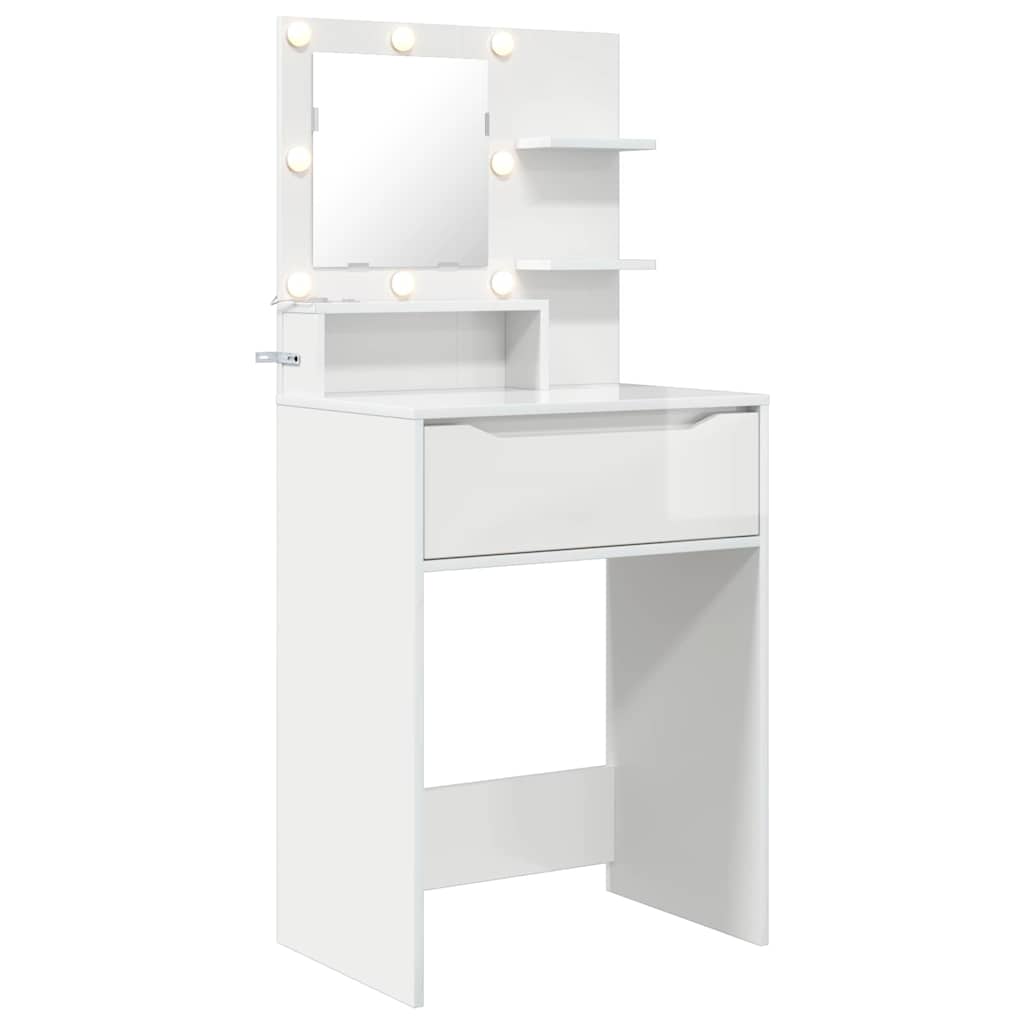 Schlafzimmer-Frisiertische Hochglanz Weiß 80 x 39,6 x 135 cm