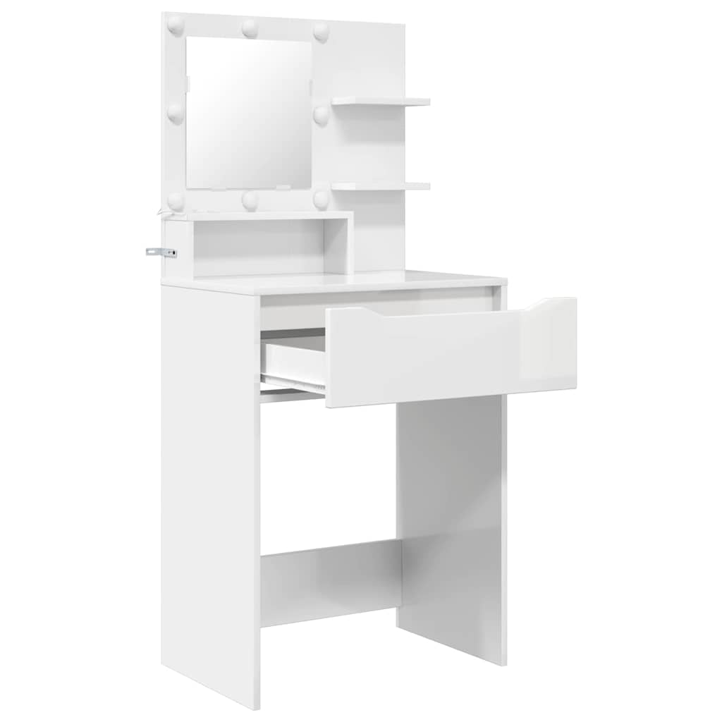 Schlafzimmer-Frisiertische Hochglanz Weiß 80 x 39,6 x 135 cm