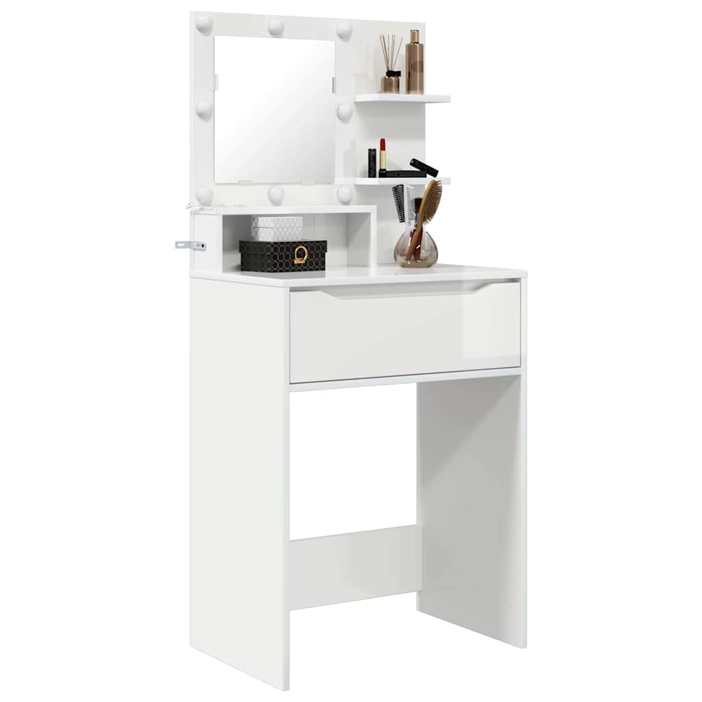 Schlafzimmer-Frisiertische Hochglanz Weiß 80 x 39,6 x 135 cm