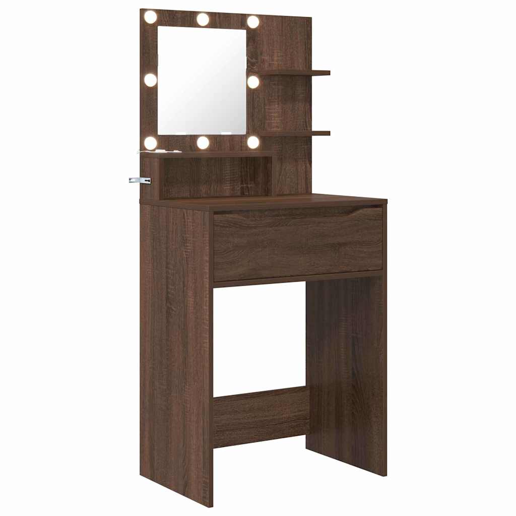 Schlafzimmer-Frisiertische mit Schubladen Braun Eichen-Optik