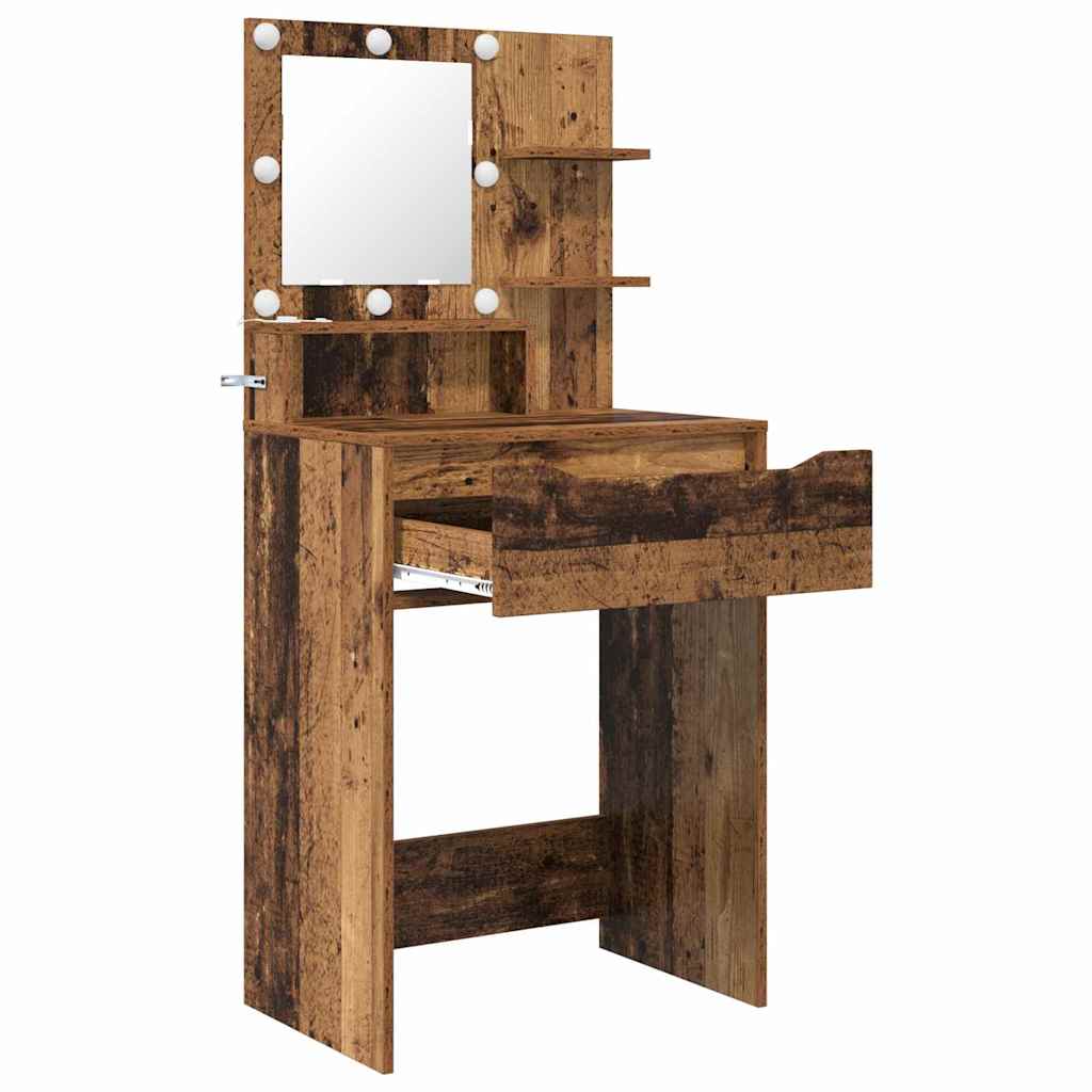 Schlafzimmer-Frisiertische mit Regal Altholz 80 x 39,6 x 135 cm