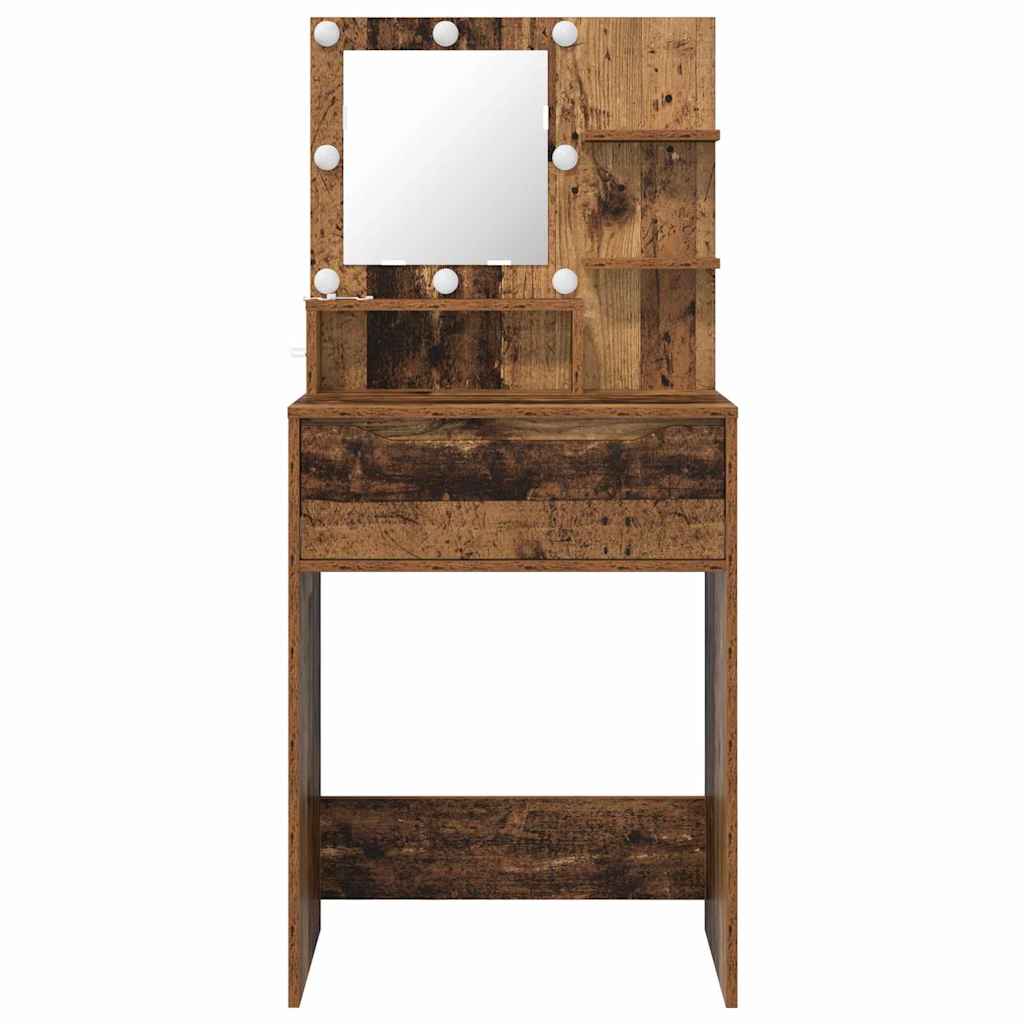 Schlafzimmer-Frisiertische mit Regal Altholz 80 x 39,6 x 135 cm