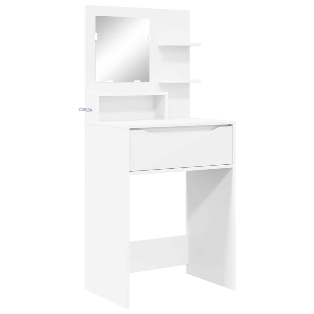 Schlafzimmer-Frisiertische mit Regal Weiß 80 x 39,6 x 135 cm