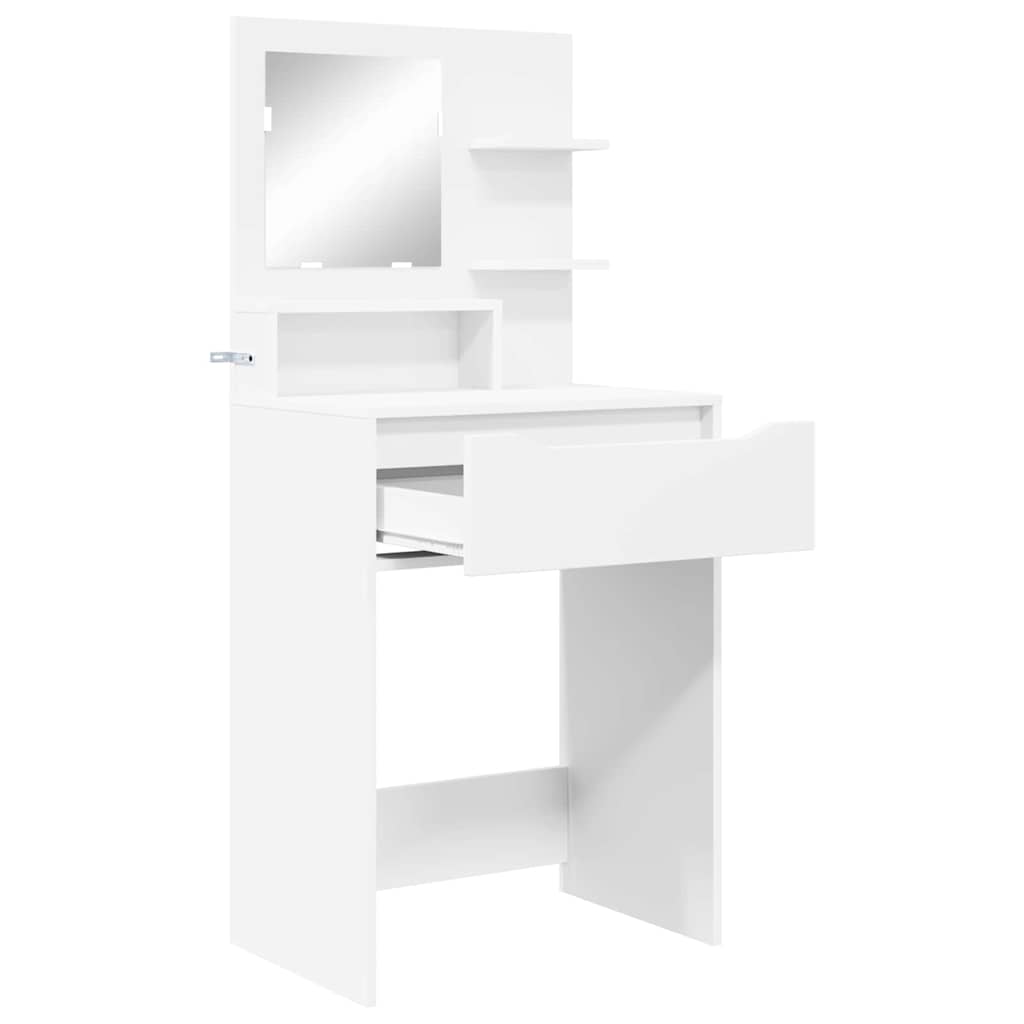 Schlafzimmer-Frisiertische mit Regal Weiß 80 x 39,6 x 135 cm