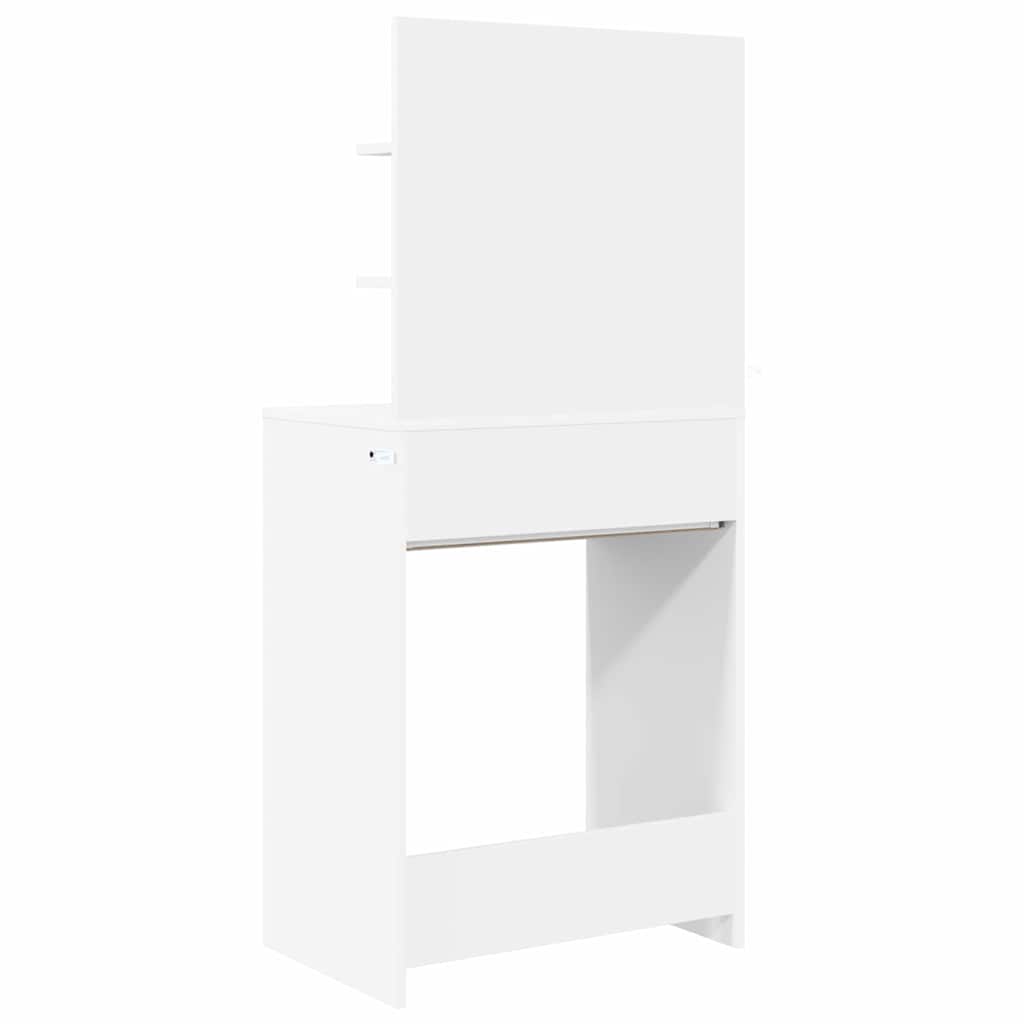 Schlafzimmer-Frisiertische mit Regal Weiß 80 x 39,6 x 135 cm