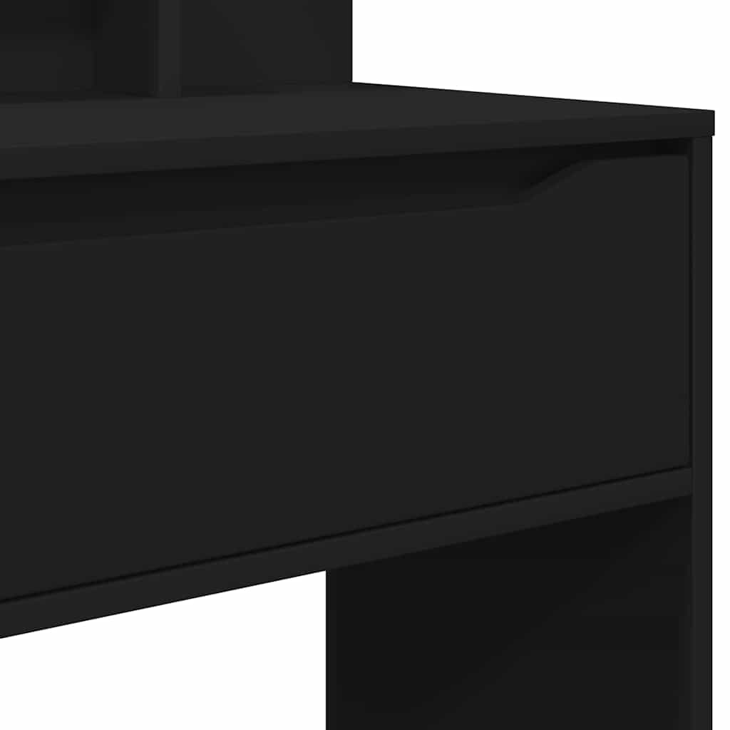 Schlafzimmer-Frisiertische mit Regal Schwarz 80 x 39,6 x 135 cm