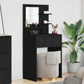 Schlafzimmer-Frisiertische mit Regal Schwarz 80 x 39,6 x 135 cm