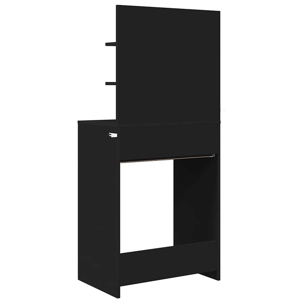 Schlafzimmer-Frisiertische mit Regal Schwarz 80 x 39,6 x 135 cm