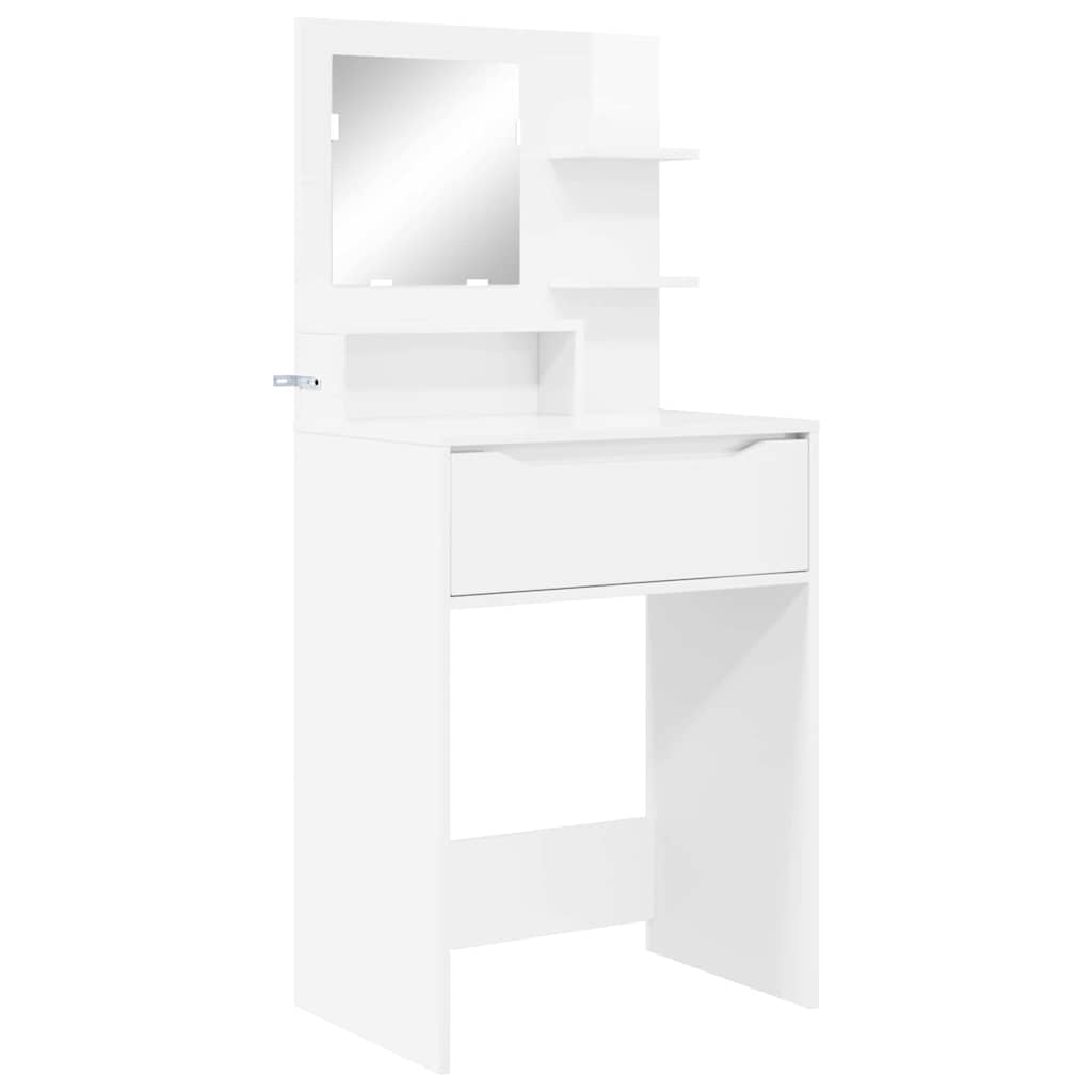 Schlafzimmer-Frisiertische Hochglanz Weiß 80 x 39,6 x 135 cm