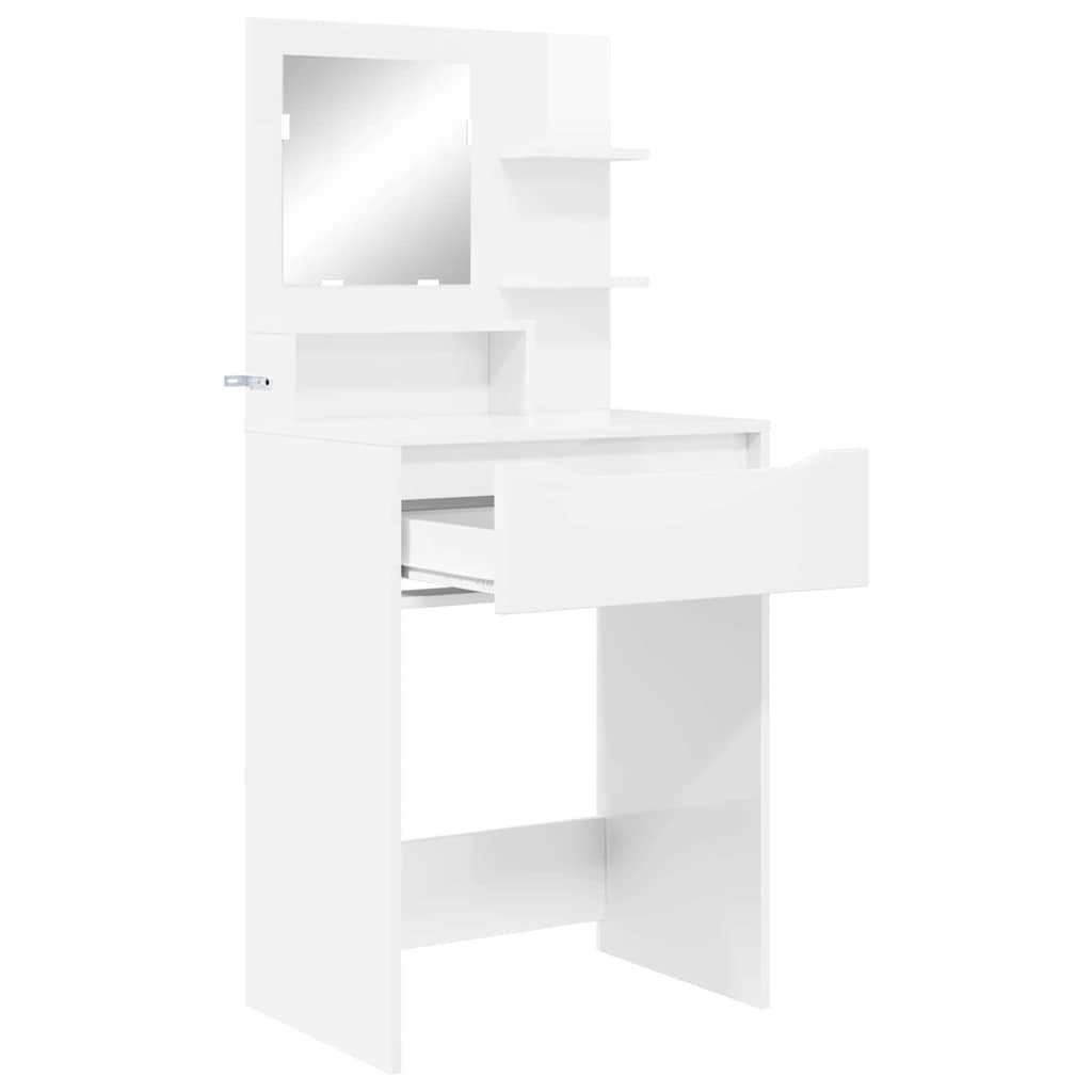 Schlafzimmer-Frisiertische Hochglanz Weiß 80 x 39,6 x 135 cm