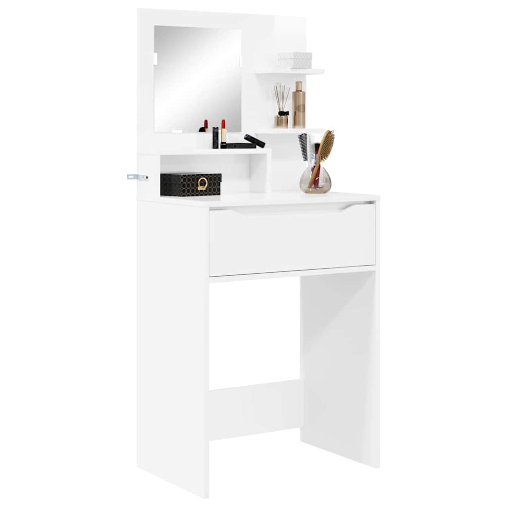 Schlafzimmer-Frisiertische Hochglanz Weiß 80 x 39,6 x 135 cm