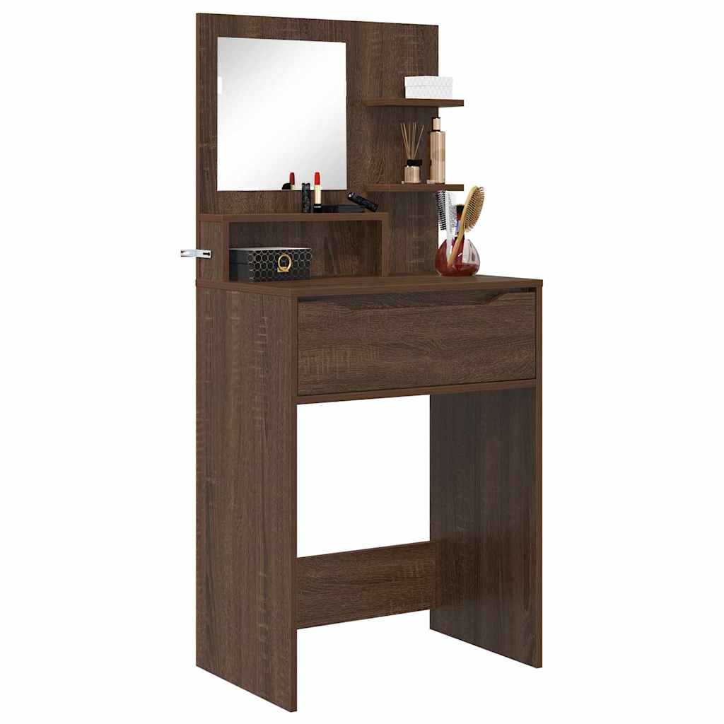 Schlafzimmer-Frisiertische mit Schubladen Braun Eichen-Optik