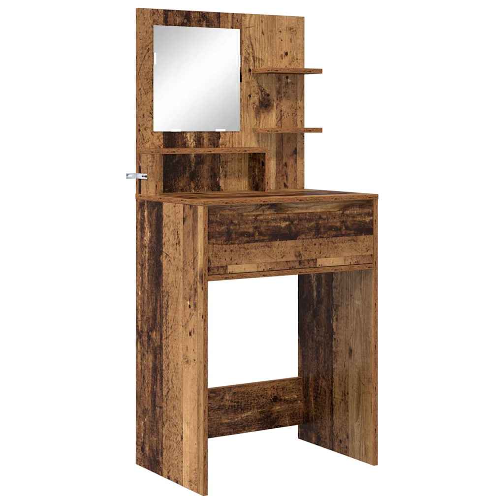 Schlafzimmer-Frisiertische mit Regal Altholz 80 x 39,6 x 135 cm