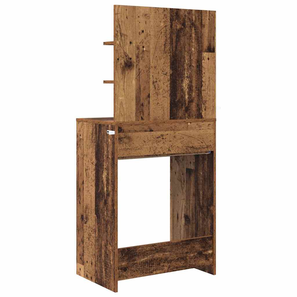 Schlafzimmer-Frisiertische mit Regal Altholz 80 x 39,6 x 135 cm