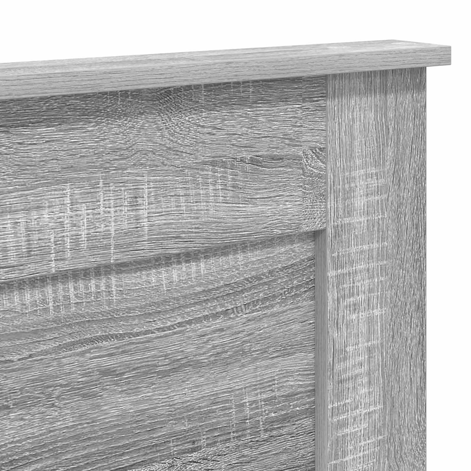 Kopfteil mit Kopfteil Graues Sonoma 200 cm Holzwerkstoff